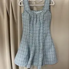 ROBE de FLEURS 水色 フレアドレス S