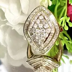 K18WG 高品質天然ダイヤモンド リング D3.00ct 13号 - メルカリ