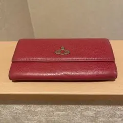 Vivienne Westwood レザー 長財布 レッド フラットタイプ
