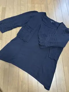 ROPE ロペ　ネイビー キレイめ　アンサンブル　レース