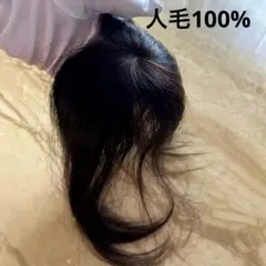 人毛100%総手植え　ヘアウィッグ・ヘアピース・シルクつむじ・超リアルヘア一点物