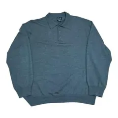 希少 00s Jos. A. Bank ウールポロセーター グリーン XLサイズ