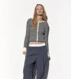 ZARA ザラ ボーダーニットカーディガン