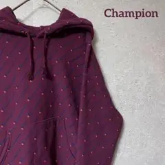 Champion チャンピオン パーカー 総柄 リバースウィーブ XL