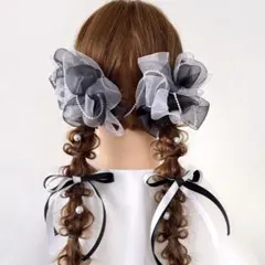 成人式 結婚式 卒業式 髪飾り 前撮り ヘアアクセサリー ツインテール -363