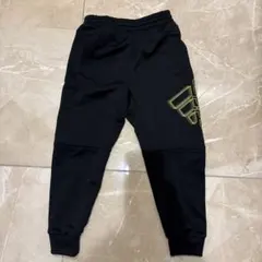 adidas アディダス ブラック ジャージ パンツ黒130cm 裏起毛