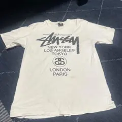 希少 STUSSY 黒タグ ワールドツアー Tシャツ ホワイト 両面プリント