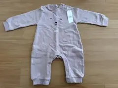 クマ刺繍ロンパース 80