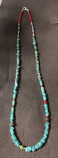 天然ターコイズナバホパールロングネックレスsilver925/ゴローズ好きにも！