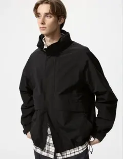 UNIQLO ユニクロ ウインドプルーフスタンドブルゾン XL 黒
