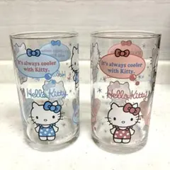 ハロー キティ コップグラス　✨非売品✨　2014 ペア　サンリオ　限定品レトロ