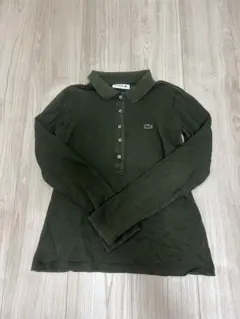 タグ付き・新品❗️LACOSTE グリーン 長袖ポロシャツ US L ラコステ LACOSTE オリジナルフィット 長袖 ポロシャツ