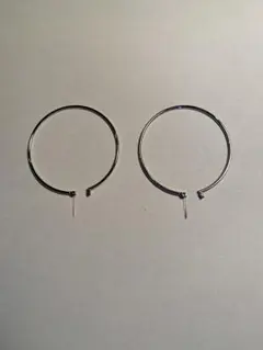 LOKUMI 6mi シルバーフープピアス 直径5cm