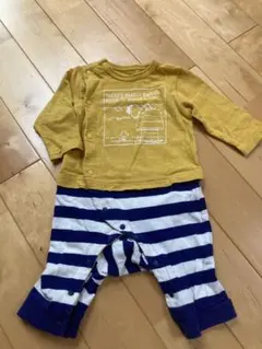 スヌーピーロンパース イエロー・ストライプ