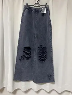 新品タグ付き ジーナシス　ダメージカコウスウェットパンツ