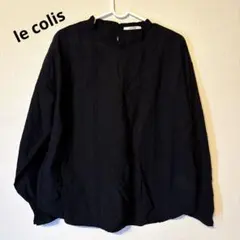 le colis ルコリ　長袖 ブラウス ブラック 刺繍模様　透け感ありのサムネイル