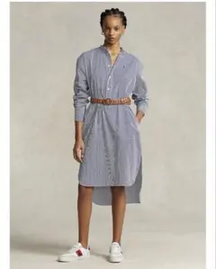 未使用　ポロ　ラルフローレン　シャツワンピース　シャツドレス　ストライプ