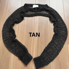 【美品】定価32,000円ほど　TAN メッシュニット　長袖 ブラックのサムネイル