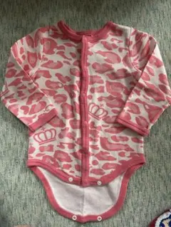 BABY DOLL ピンクヒョウ柄ロンパース 90