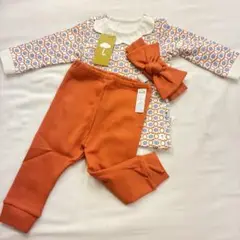 新品　モイモルン　花柄の服とヘアバンドセット