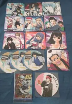 銀魂 大銀魂展 アートコースター 万事屋 銀時 新八 神楽 他15枚