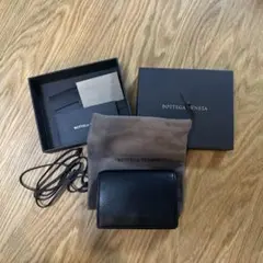 BOTTEGA VENETA 三つ折り財布 黒 レザー