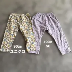 キッズ　子ども　ズボン　パンツ2点90 100㎝　GU ユニクロまとめ売り即発送