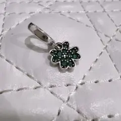 【Pandora】クローバー グリーンストーン チャーム