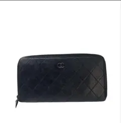 Chanel ブラック マトラッセ　長財布