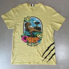 海外公式 ジュラシックワールド Tシャツ L XL ユニバ着用 裾爪痕 希少 