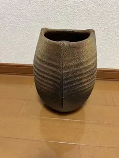 【新品未使用】信楽焼　花道　生花　フラワーポット　花瓶　30年以上の前のもの