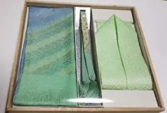和装小物　帯揚げ、帯締め、伊達締めセット　グリーン系　未使用