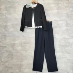 美品★UNTITLED他セレモニースーツ ネイビー S 紺色セットアップ 日本製