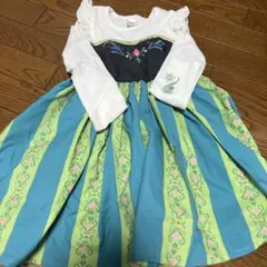 アナと雪の女王　アナ戴冠式ドレス　 長袖ワンピース