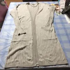 UNIQLO リブ編み ロングカーデSサイズ ライトグレー　最終値下げ