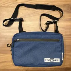 HUSTLER ネイビー ショルダーバッグ