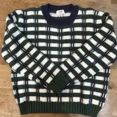 BEAMS チェック柄　ニットセーター