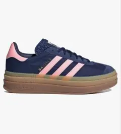 adidas Gazelle Bold ネイビー ピンク スニーカーのサムネイル