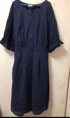 ネイビー レース ワンピース10L