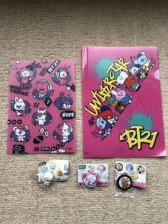 【新品未使用】くら寿司× BT21   5点　クリアファイル　下敷き　缶バッジ