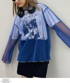 【新品】チャオパニック CIAOPANIC ラメクルーシアートップス ブルー