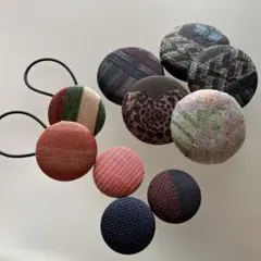 ハンドメイド　バッジ、ヘアゴム、ボタン