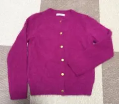 アンゴラ入り　ピンクニットカーディガン