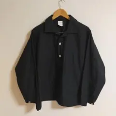90s〜 agnes b. homme ロングスリーブポロシャツ 3 ブラック - メルカリ