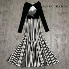 【新品・タグ付き】MERCURYDUO 変形リブフレアニットワンピース