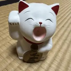 招き猫 置物 縁起物 インテリア　千万両　福　小判　猫　レア　両面
