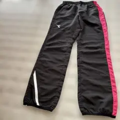 diadora スポーツパンツ ブラック ピンクＭ