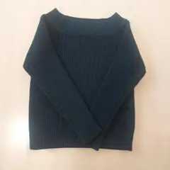 アンタイトルUNTITLEDワールドウール100%ブラック長袖セーター2 M9号