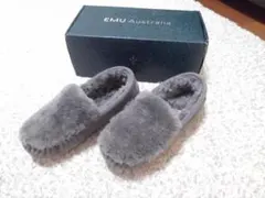 未使用 自宅保管品　エミュー　モカシン　シープスキン 24㎝