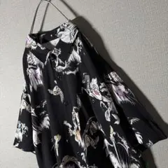 【デッドストック】ディズニー ヴィランズ 半袖シャツ 総柄 ポケット XL以上